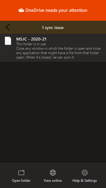 OneDrive won't rename folder on my computer, but it will on my laptop ...
