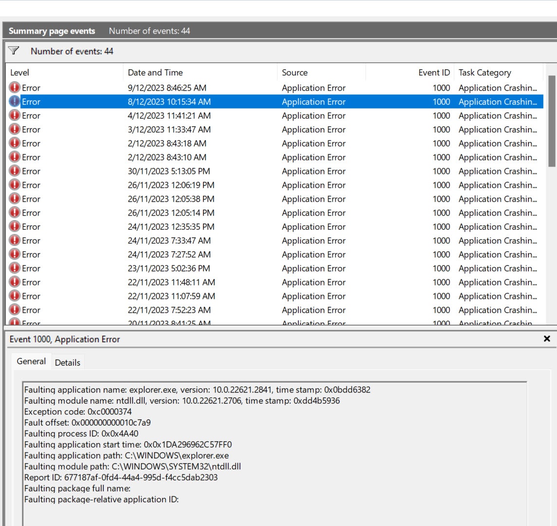 Windows explorer continues to hang and crash - Microsoft Q&A