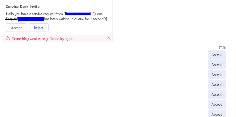 Something went wrong issue in teams - Microsoft Q&A