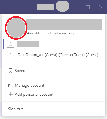 Teams settings and profile picture area missing - Microsoft Q&A