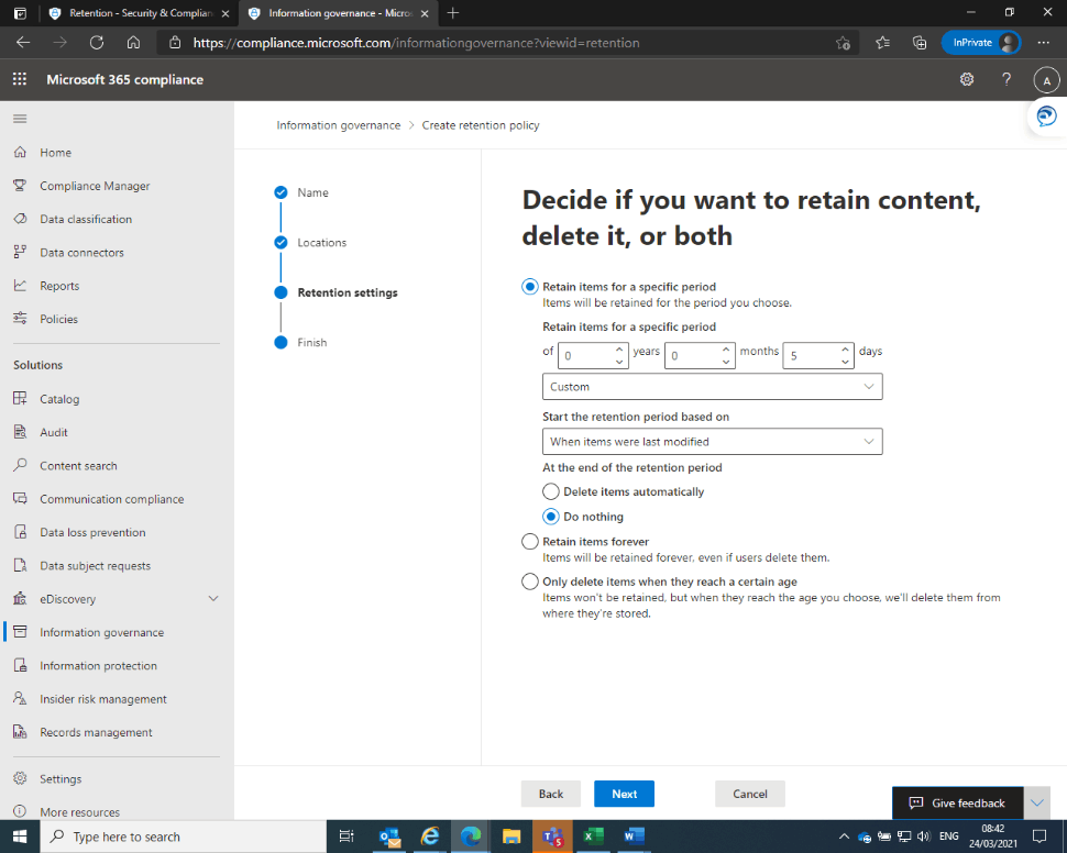 Retention Policy for SharePoint not working - Microsoft Q&A
