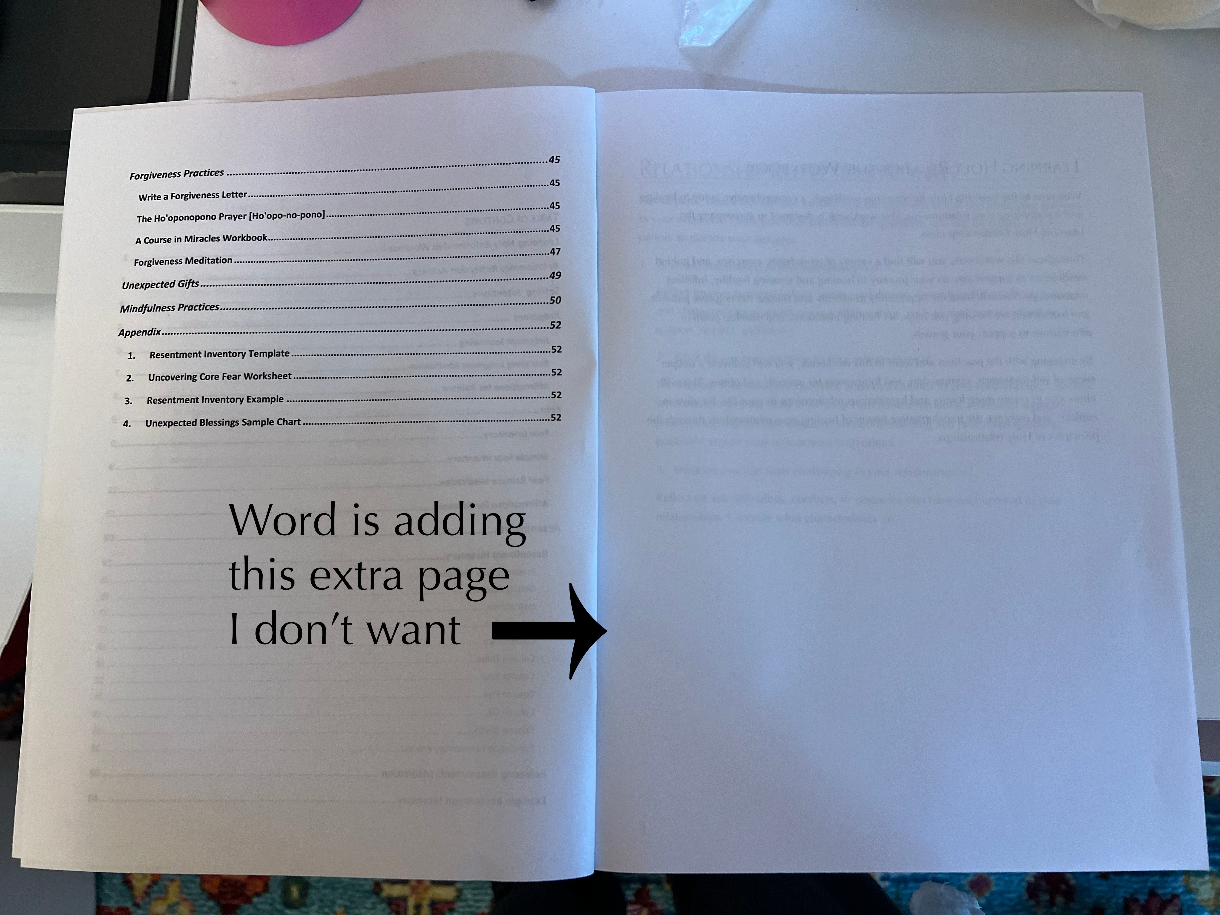 How eliminate unwanted blank page after TOC - Microsoft Q&A