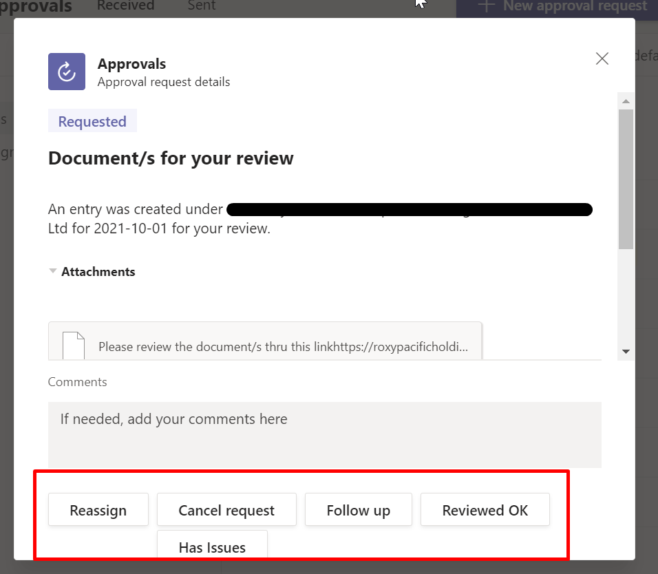 Approval Forms buttons - Microsoft Q&A
