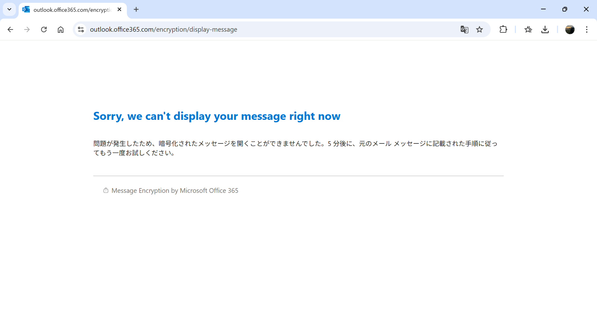 MESSAGE_we can't display your message right now