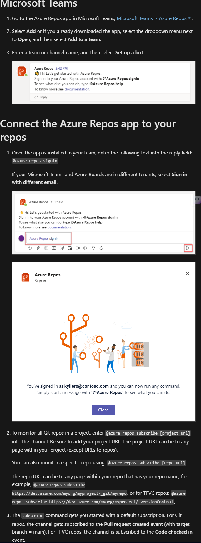 Use Azure Repos with Microsoft Teams