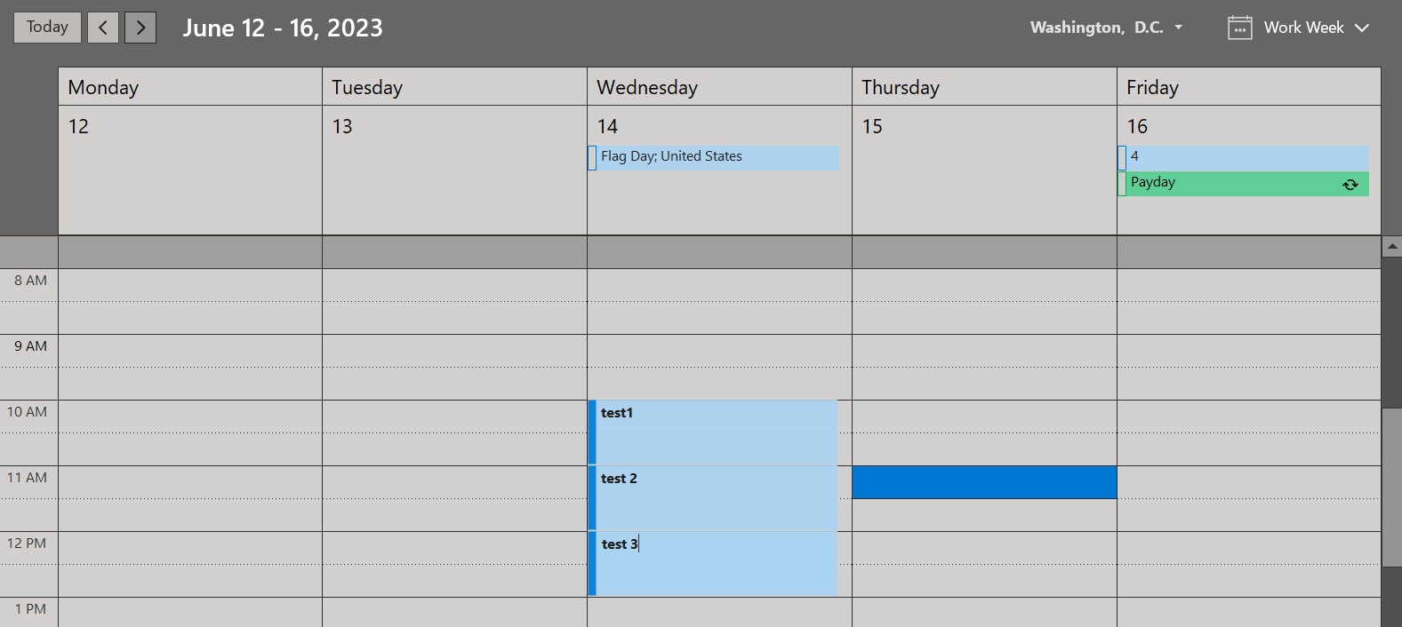 How to create a new appointment by selecting calendar timeframe (i.e. 1 ...