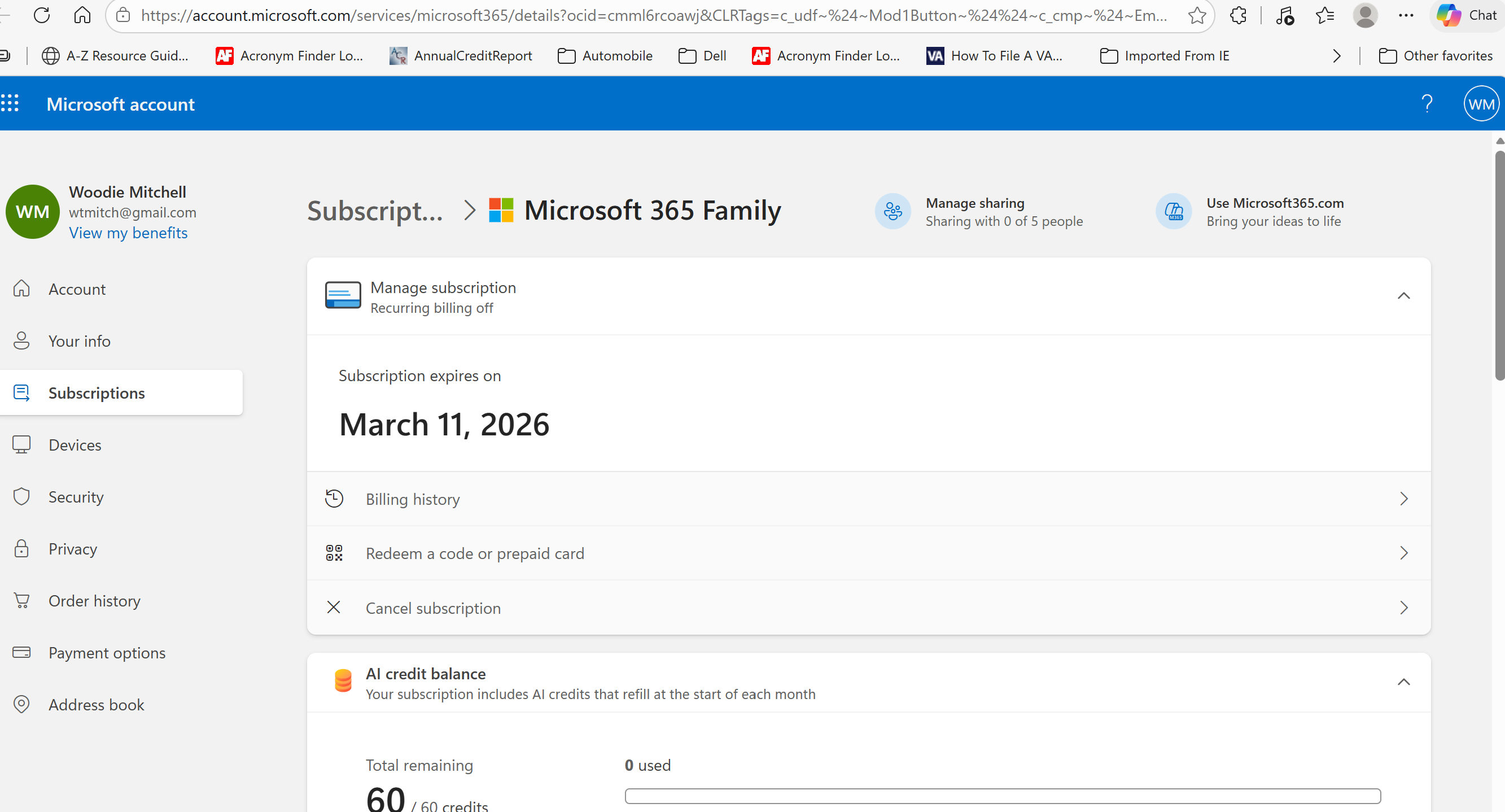 Trying to update my subscription - Microsoft Q&A