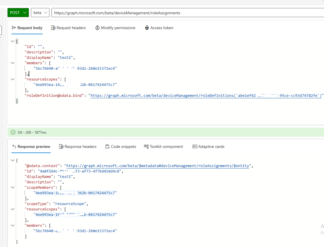 microsoft graph get role assignment