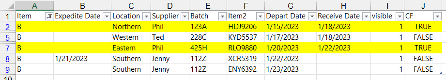 Method of conditionally formatting banded groups of rows (regardless of ...