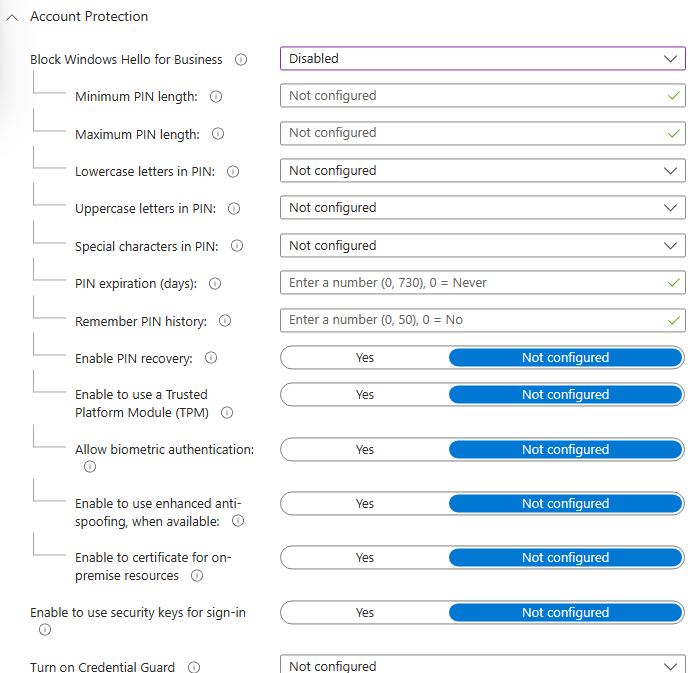 How to turn on/off Windows Hello