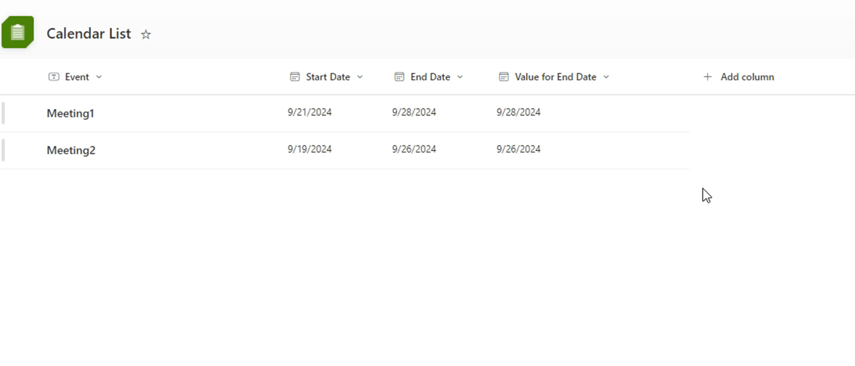 Using a Calculated End Date in the Modern SharePoint Calendar View ...