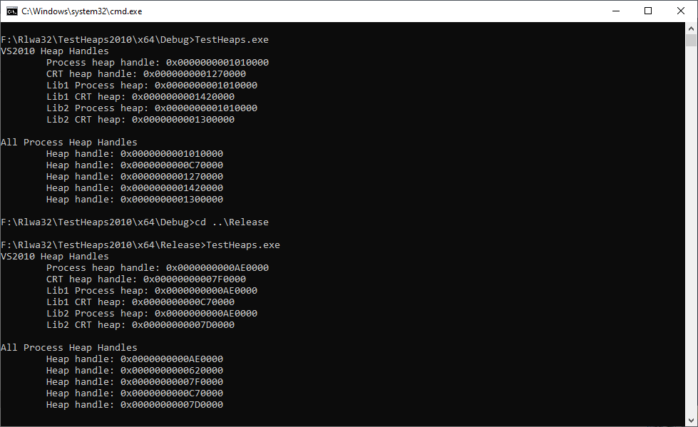 VS2010 static CRT