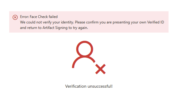 Cannot validate identity on my Artifact Signing Account - Microsoft Q&A