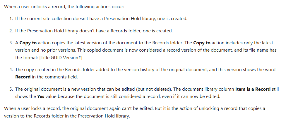 Setting up a retention policy separately for a folder or document ...