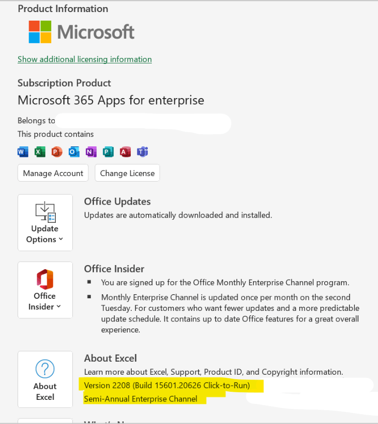 Increase in excel crashes since update to version 15601.20578 ...