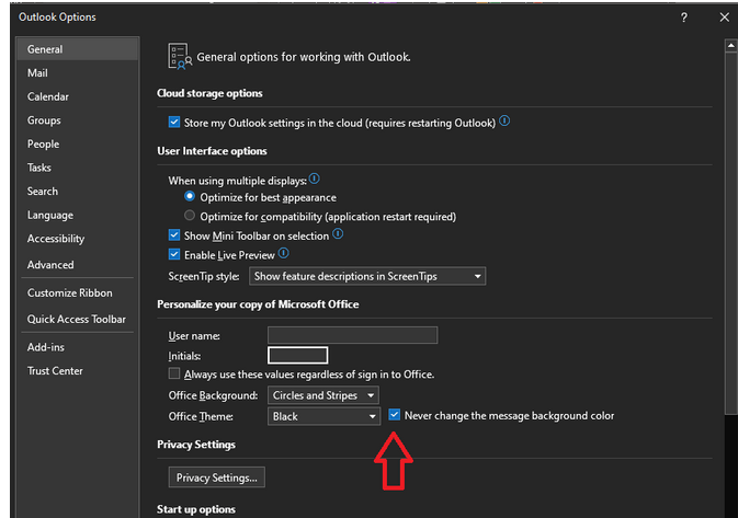 Outlook classic ribbon has changed to light grey. How to change it back ...