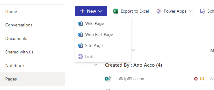 Create a site page different experience depending where started ...