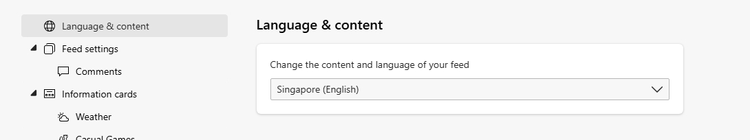 my comments tab is missing no idea why on my msn homepage feed setting ...