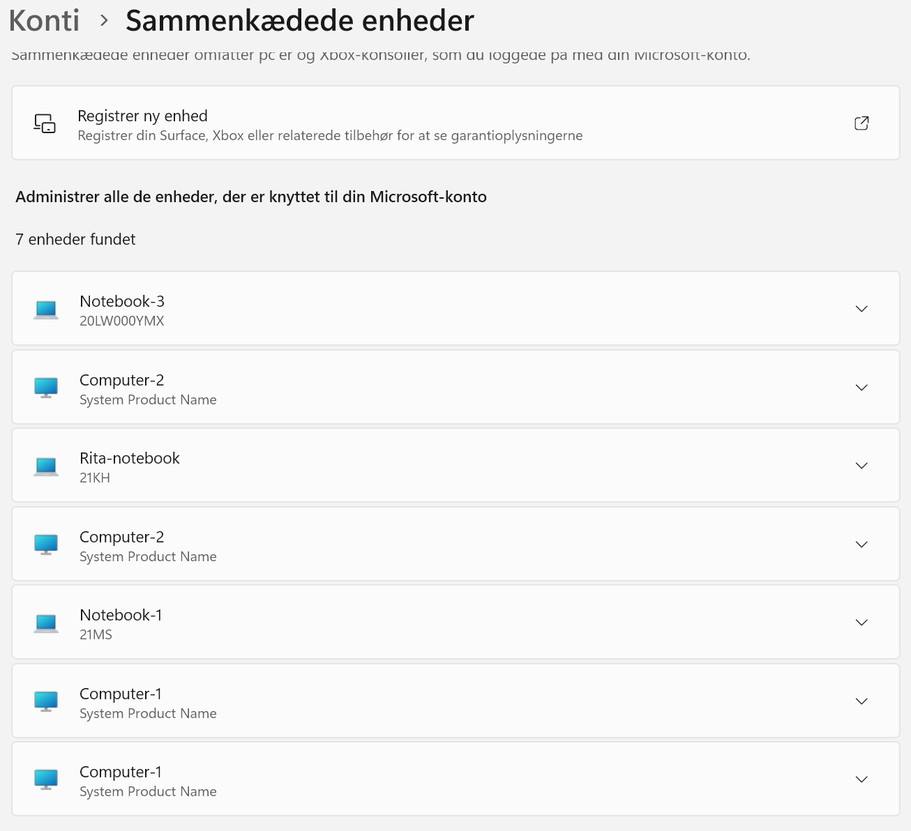 Sammenkædede enheder