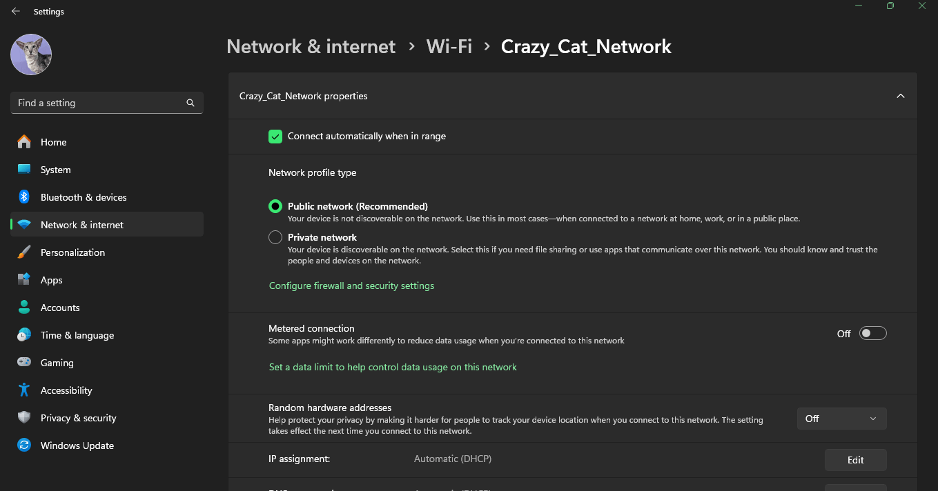 Metered connection - Microsoft Q&A