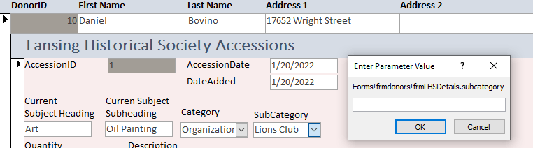 MS Access Subform Combo Box - Lookup - Microsoft Q&A