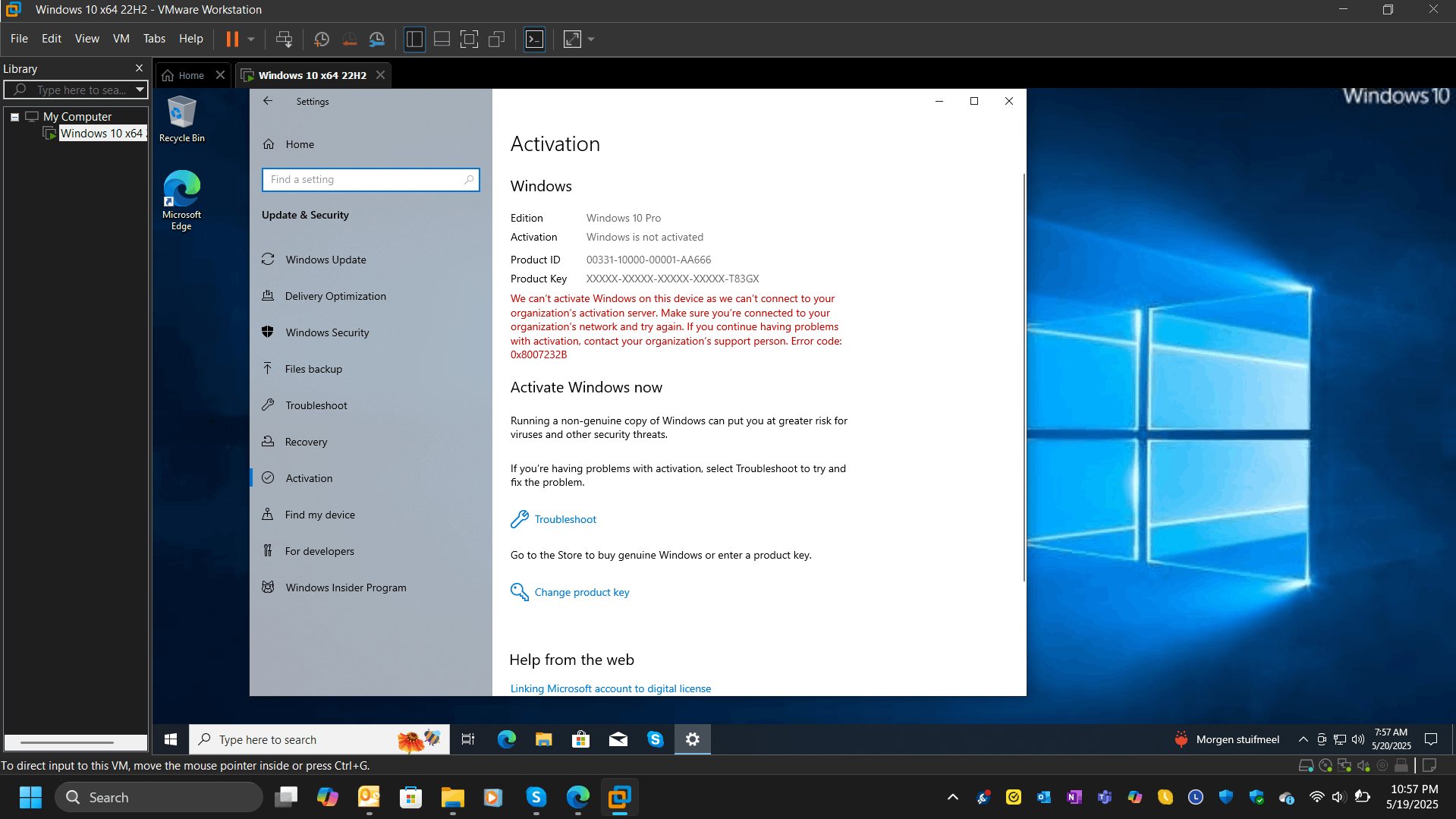 My windows 10 has a problem with activation. - Microsoft Q&A