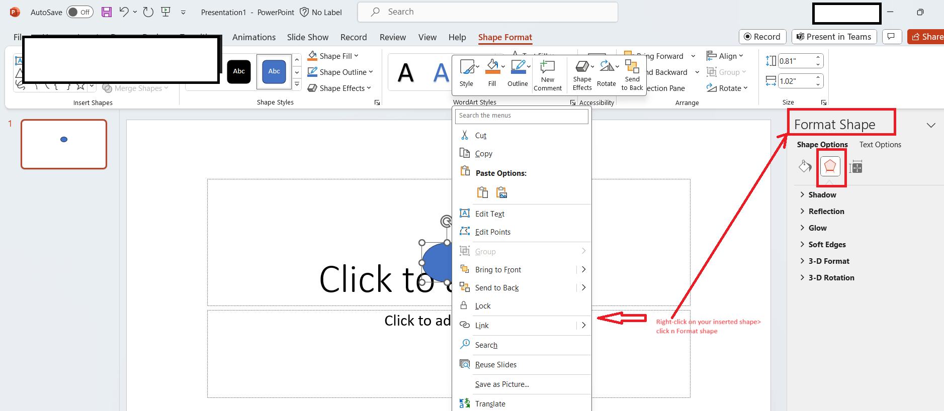 I can't find Shape effect on the Microsoft office PowerPoint where can ...