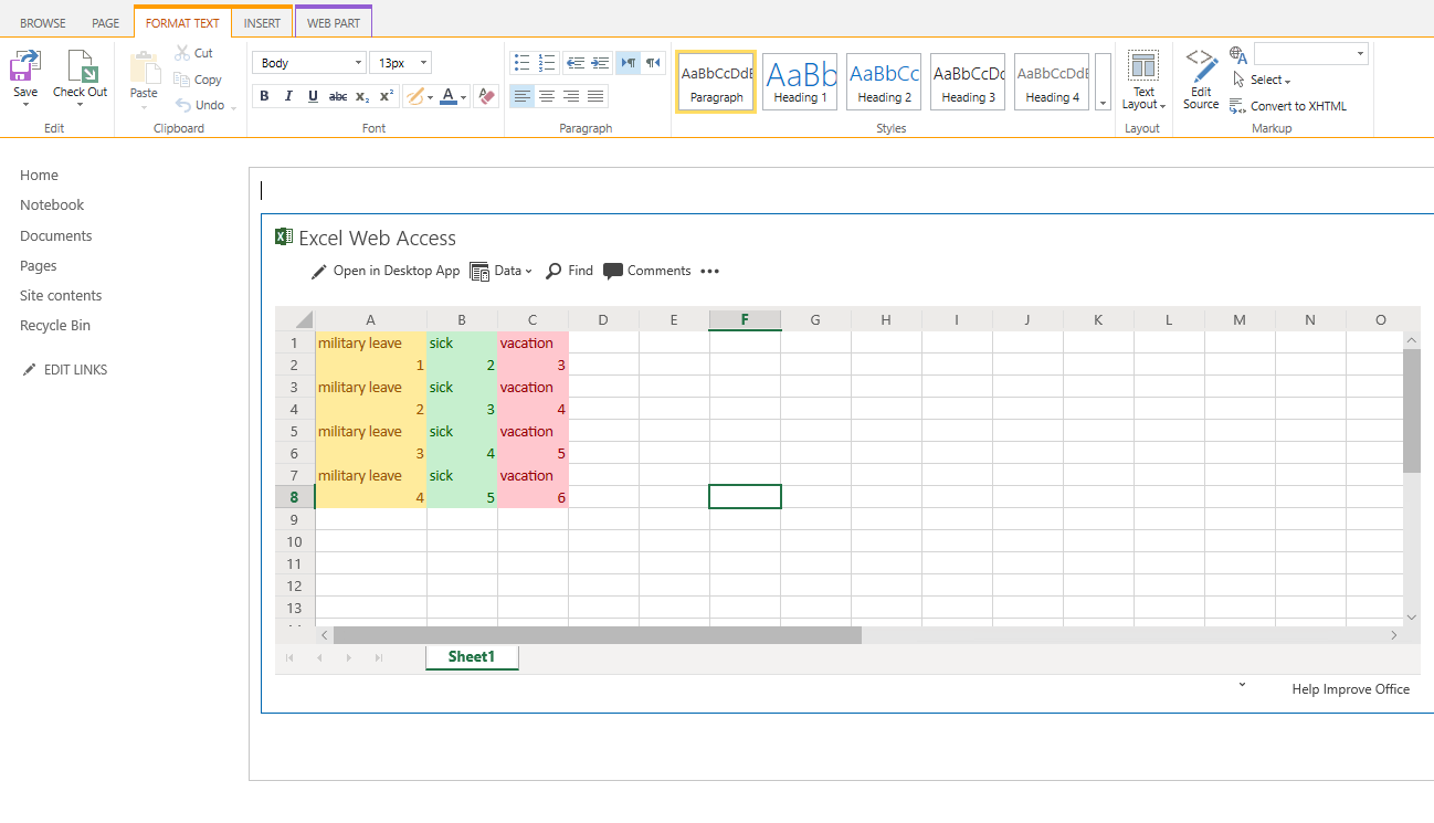 SharePoint 2016 & Excel Web Access Web Part - Microsoft Q&A