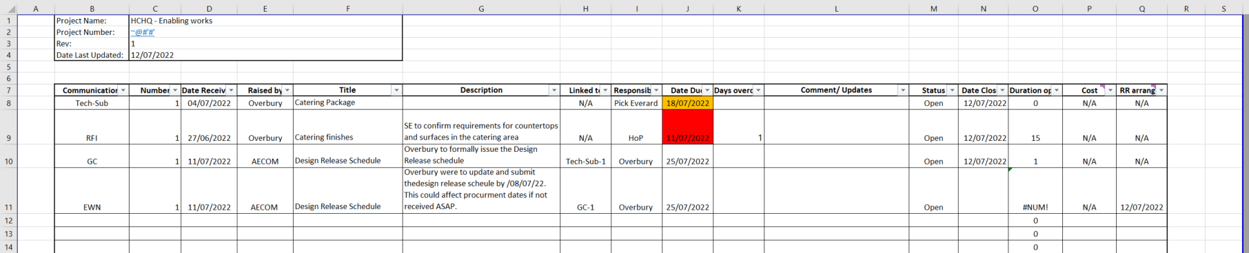 Conditional formatting help for due, overdue and empty cells ...