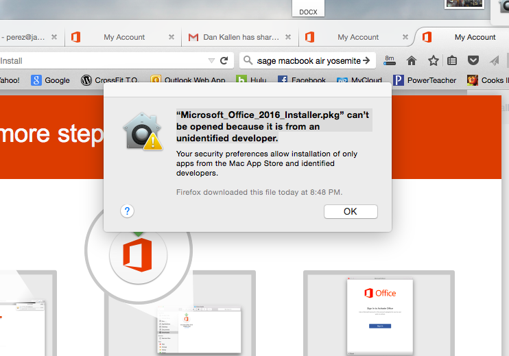 Can't open pkg download because it says it is from an unidentified ...
