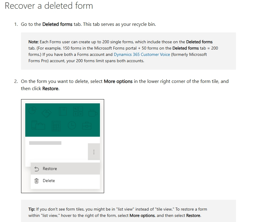 Microsoft is not addressing the problem of missing Forms in MS Form ...