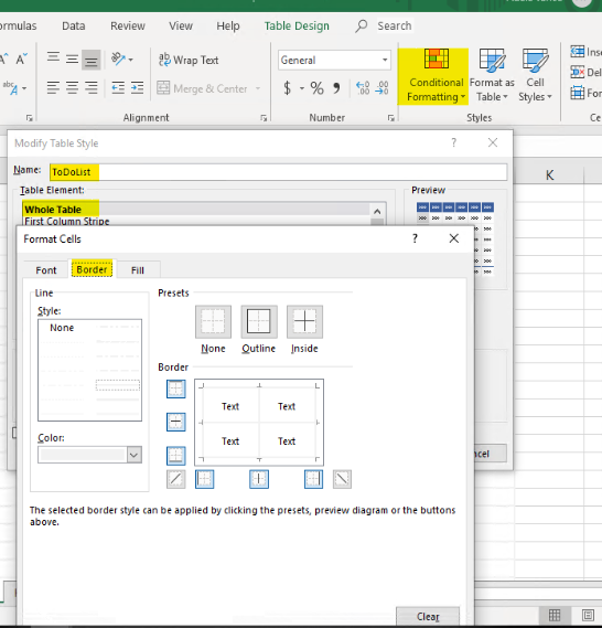 Excel styling question - white lines between cells - Microsoft Q&A