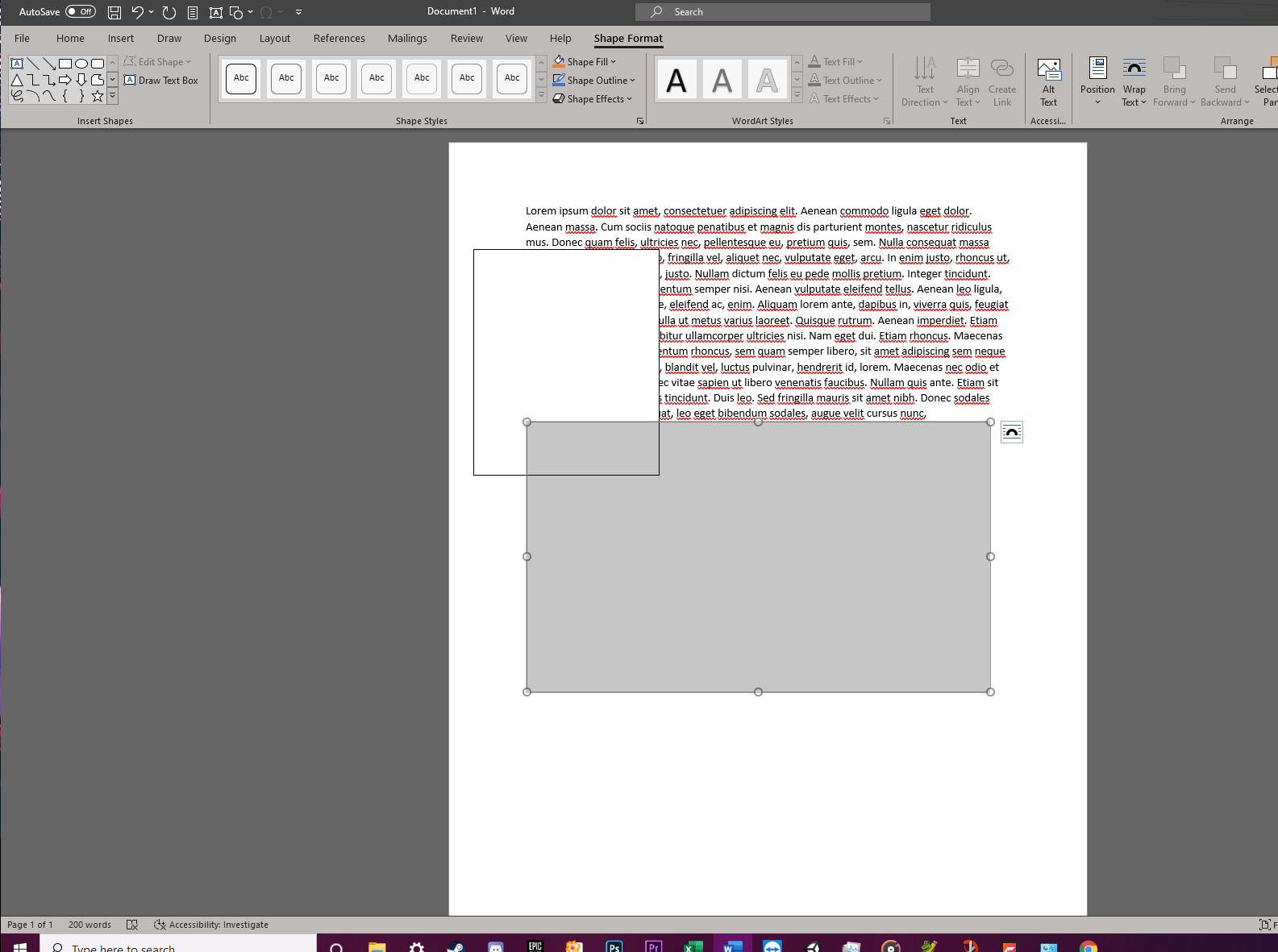 Word - Drawing Text boxes or shapes creates additional text box ...