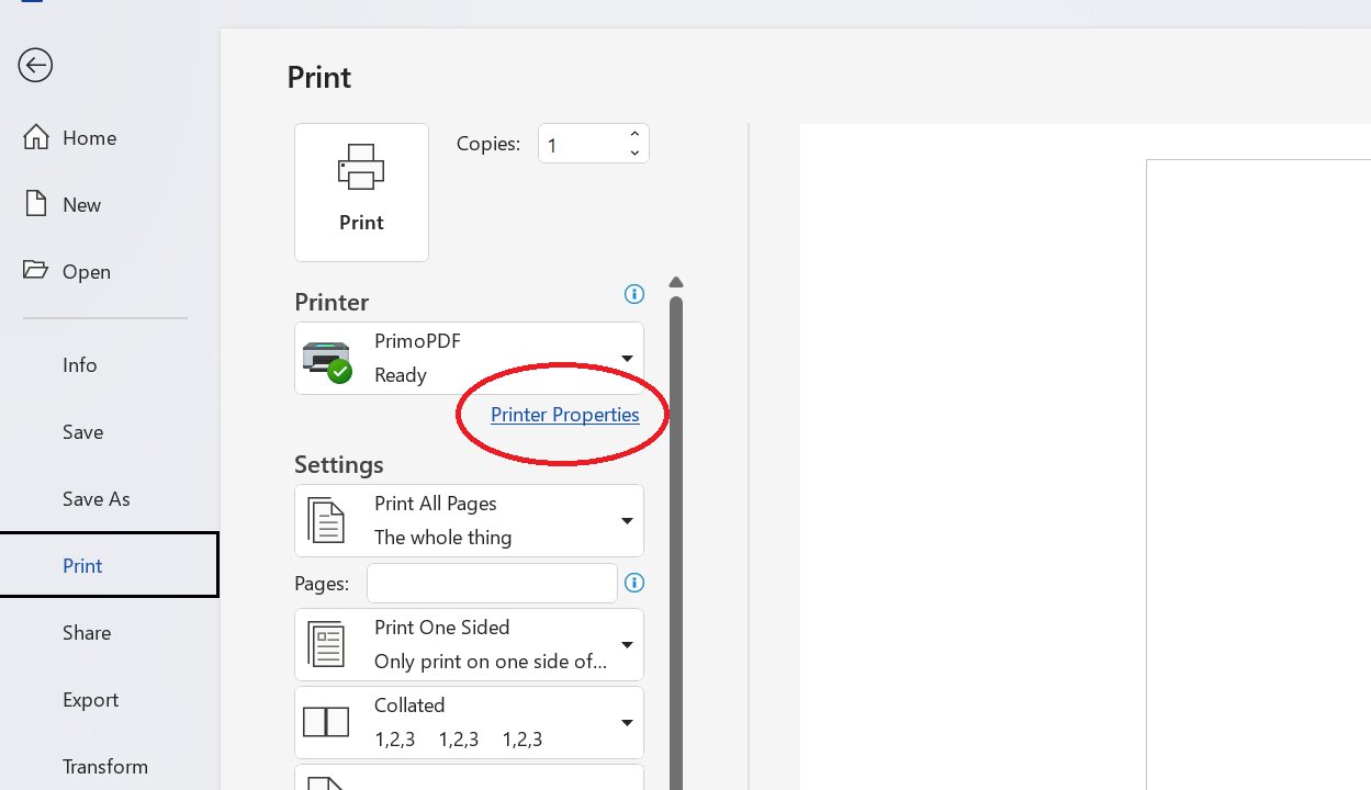 No option on word to print in colour - Microsoft Q&A