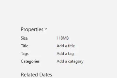 File Size info incorrect - Microsoft Q&A