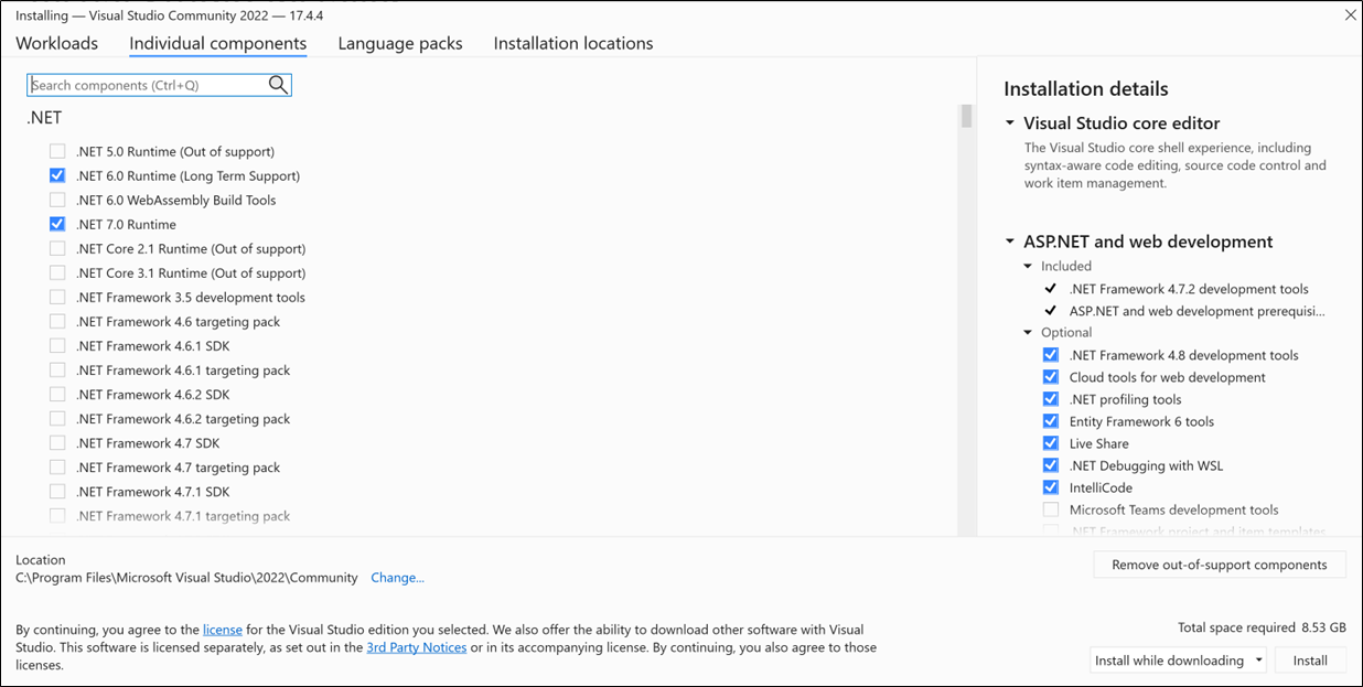 How To Install Visual Studio In A Minimal Way - Microsoft Q&A