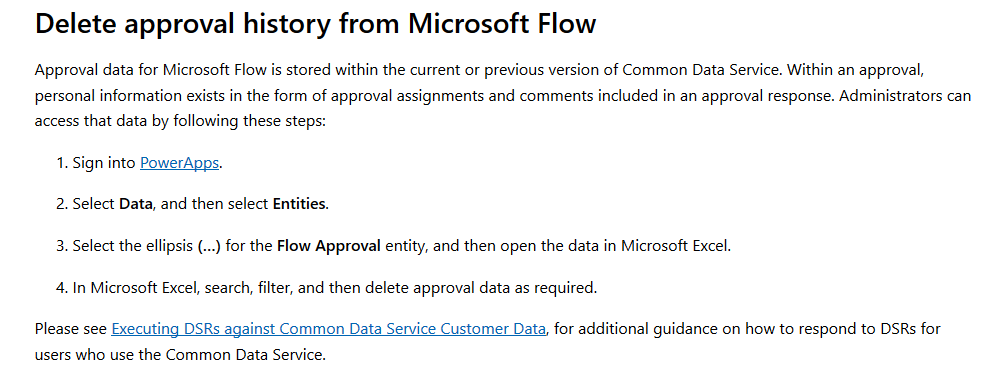 Delete Approval history of tested data in Microsoft Flow - Microsoft Q&A