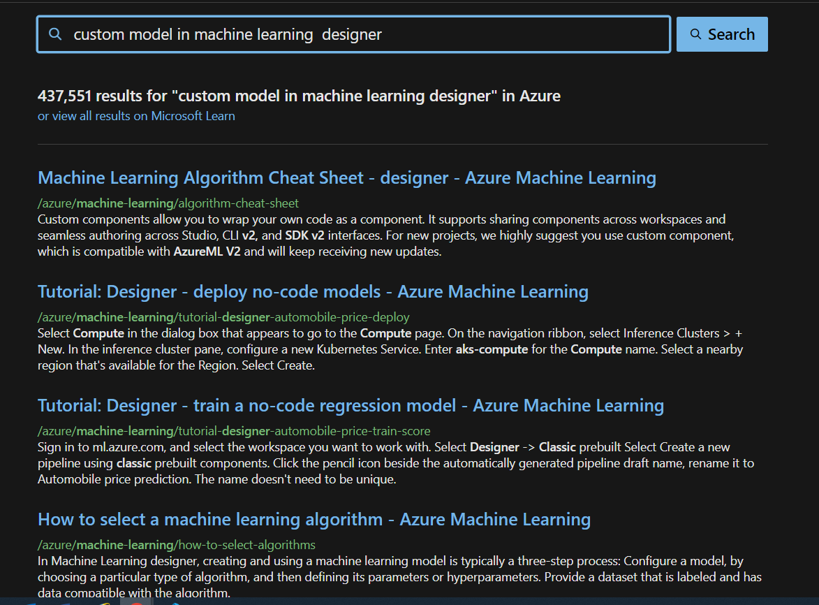 Microsoft sales ml tutorial