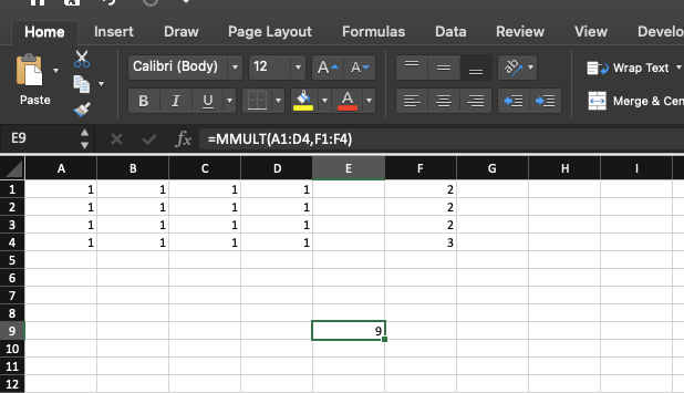 MS Excel matrix formula issue - Microsoft Q&A