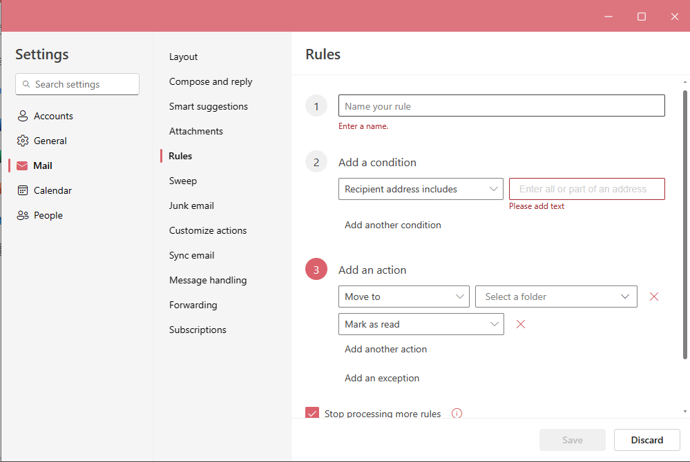 E-Mail Rule That Will Filter Calendar Notifications Based on Required ...