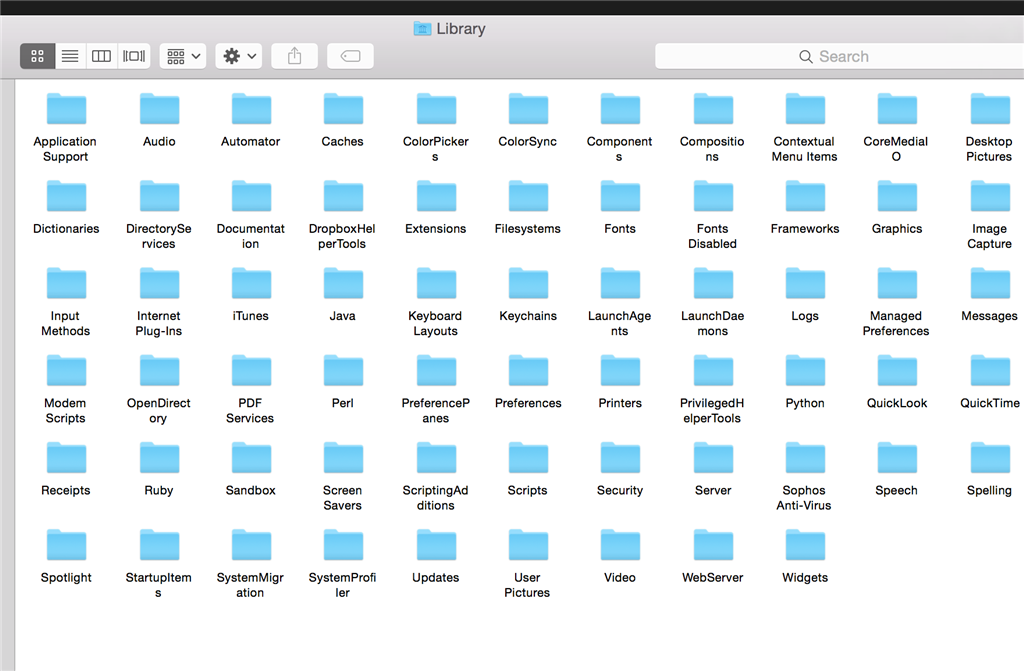 How do I get into the hidden Library folder?