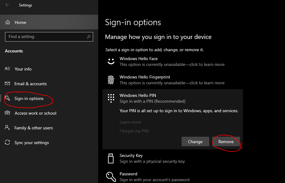 Suddenly requiring a pin to sign in or log in to PC with Windows 10 ...