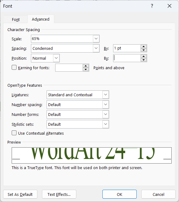 Trying to emulate old WordArt Pattern 15 - Microsoft Q&A