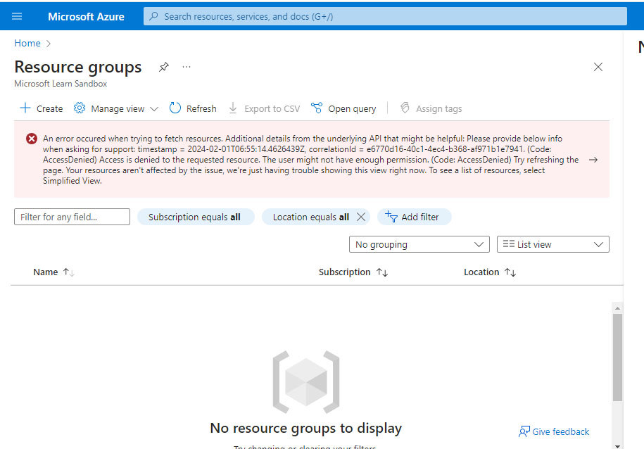 My azure student account is not eligible to access to most of the ...