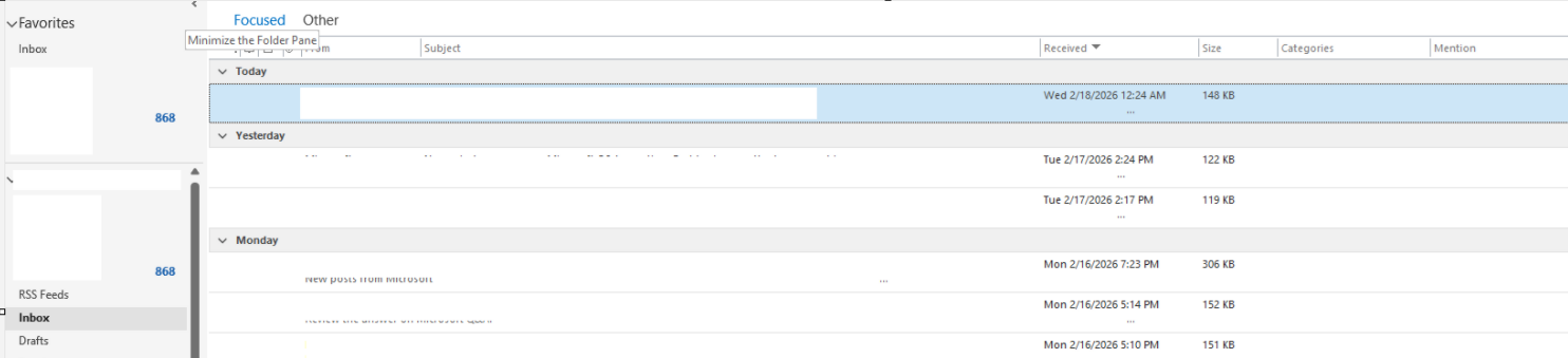 Oulook Inbox - Microsoft Q&A