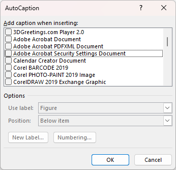 Can WORD autocaption be used with picture files of the *.png format ...