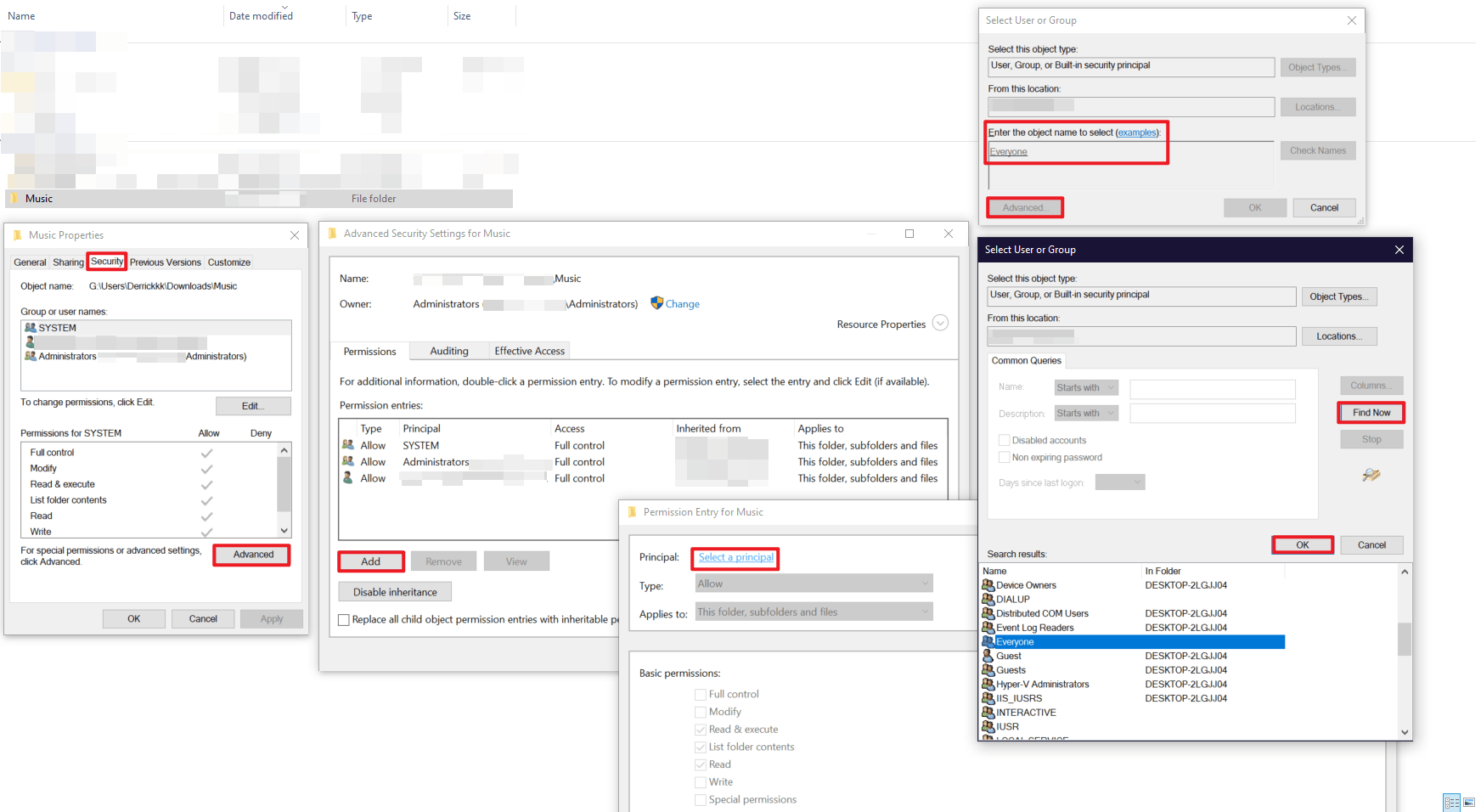 Shared folder permissions - Microsoft Q&A