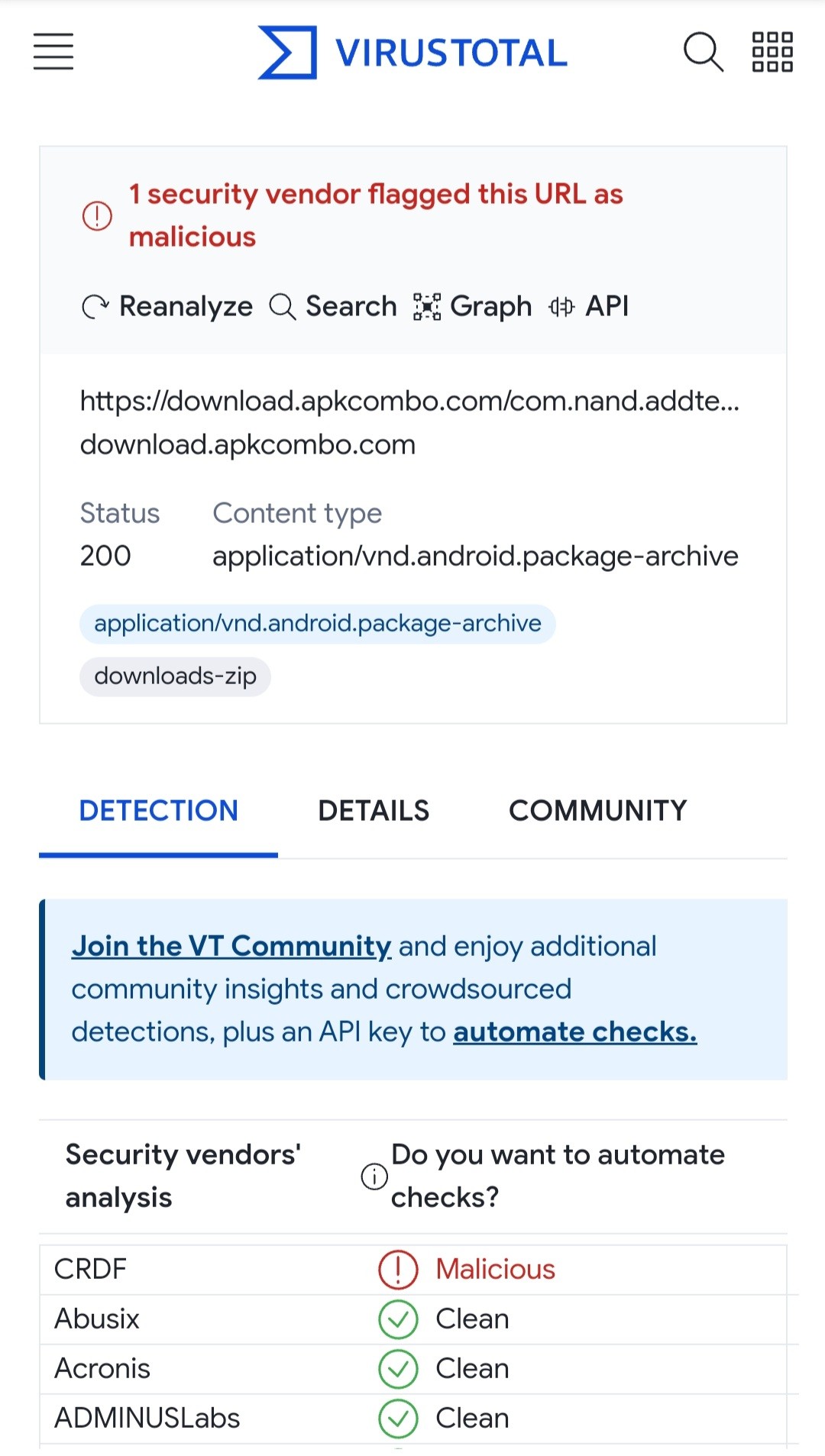 Is this a malicious link or not? CRDF's issue - Microsoft Q&A
