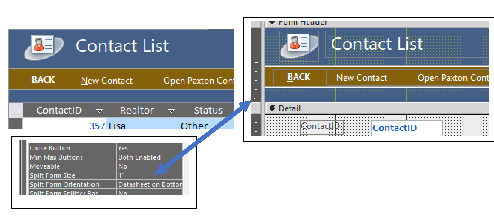 Split form - datasheet on bottom shows fields not needed. - Microsoft Q&A