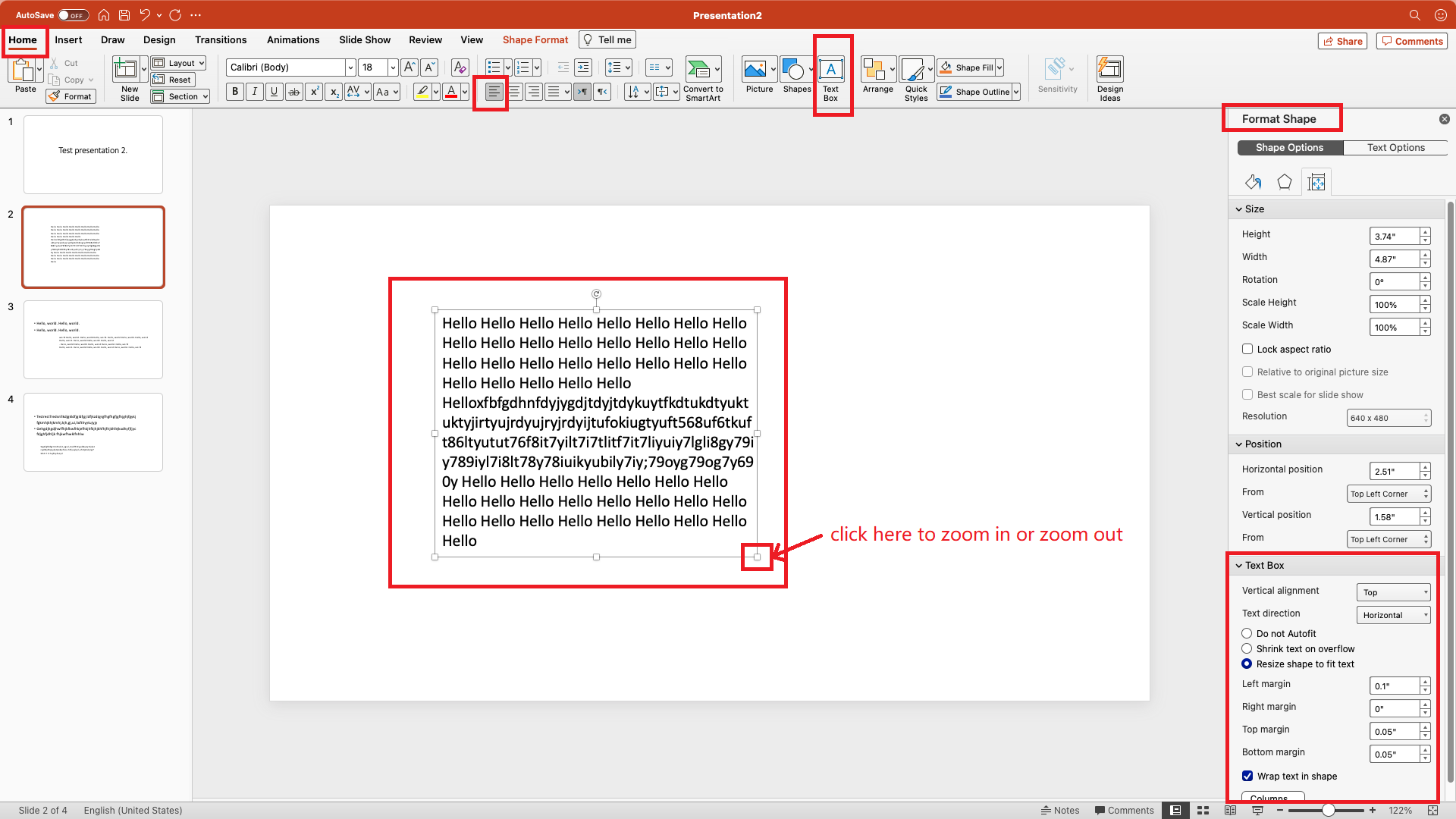Get rid of invisible margin in text box, powerpoint. - Microsoft Q&A